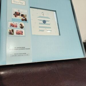 Hallmark Blue Baby Photo SCRAPBOOK Album 12x12